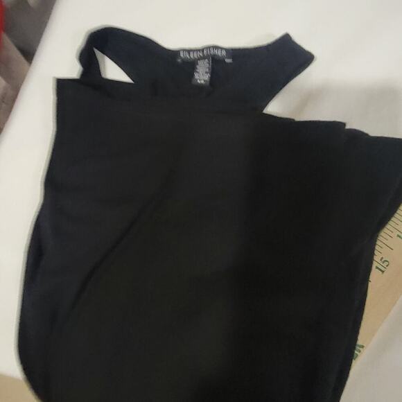 Eileen Fisher Womens Small Viscose Tank Racerback Black Midi Dress Minimalist - Picture 5 of 10